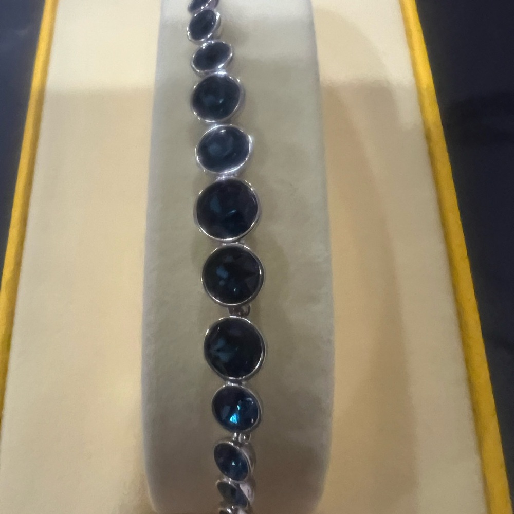 Swarovski Elegant Silver and Blue Bracelet NWBox